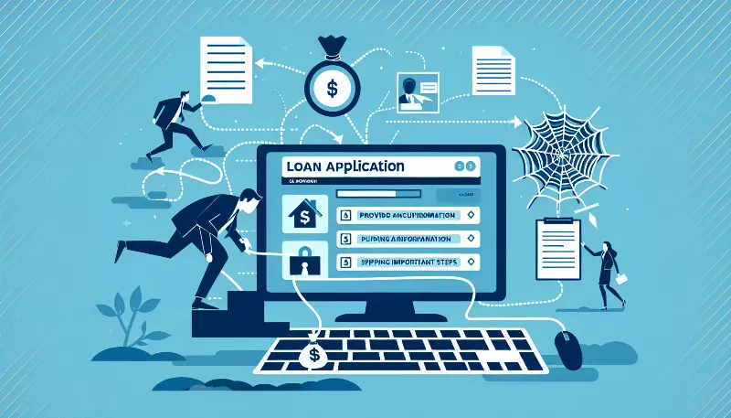 What are the common pitfalls to avoid during the online loan application process?